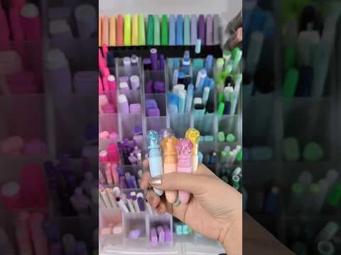 🐾Cat Paw Highlighter swatches🖍️💛🧡💚💙#CatPawHighlighter #HighlighterSwatches #StationeryLover