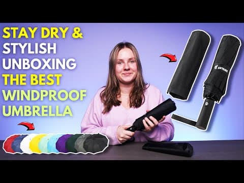 Stay Dry &amp; Stylish Unboxing the Best Windproof Umbrella!
