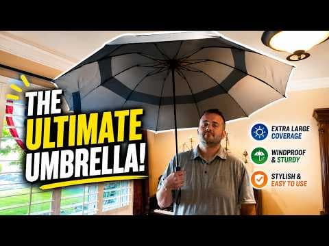 G4Free UV Golf Umbrella Auto Open Vented Double Canopy