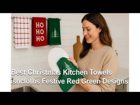 🧣 Jacquotha Hand Towels for Kitchen | Best Christmas Kitchen Towels Dishcloths Festive Designs 🎄