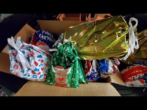 Amosfun Christmas Drawstring Gift Bags 30pcs Assorted Christmas Gift Wrapping Bags Upgraded C Review