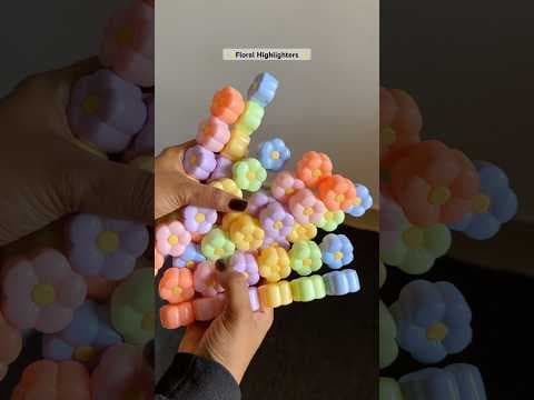 Have Some Floral Highlighters 🌷✨🎀#highlighter #kawaii #stationery #stationary #floral #cute