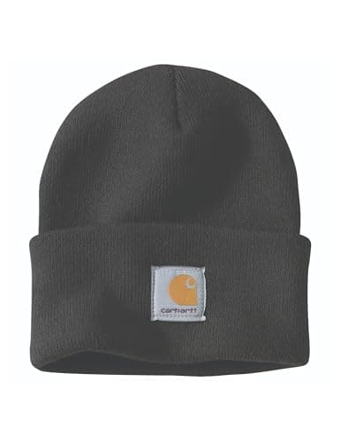 Carhartt Mens Knit Cuffed Beanie Hat, Black, One Size US - image 1 of 1