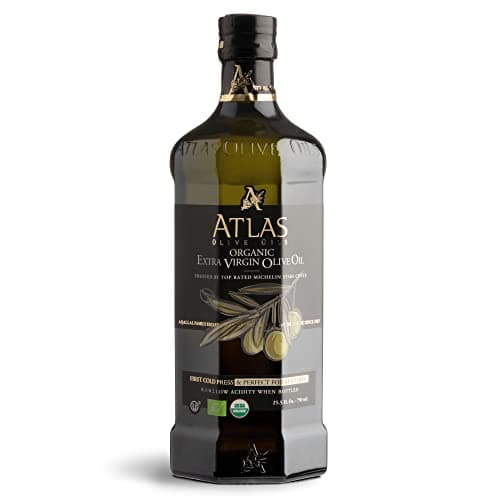 Atlas 750 mL Organic Cold Press Extra Virgin Olive Oil in Glass Bottle, Polyphenol Rich from Morocco | Newly Harvested Unprocessed from One Single Family Farm | Moroccan EVOO Trusted by Award-Winning Chefs - image 1 of 1