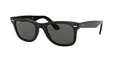 Ray-Ban RB2140 Original Wayfarer Sunglasses, Black/Green Polarized, 50 mm - image 1 of 1