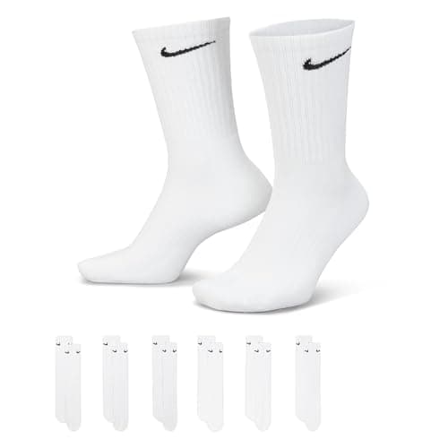 Nike Unisex Adult Everyday Cushioned Sock, White/Black, X-Large US - image 1 of 9