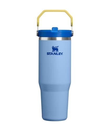 STANLEY IceFlow 2.0 Flip Straw Tumbler, 30 oz, Cornflower Admiral Blue | Easy Carry Handle | Twist On Lid and Flip Up Straw | Leak Resistant Water Bottle | Insulated Stainless Steel | BPA-Free - image 1 of 9