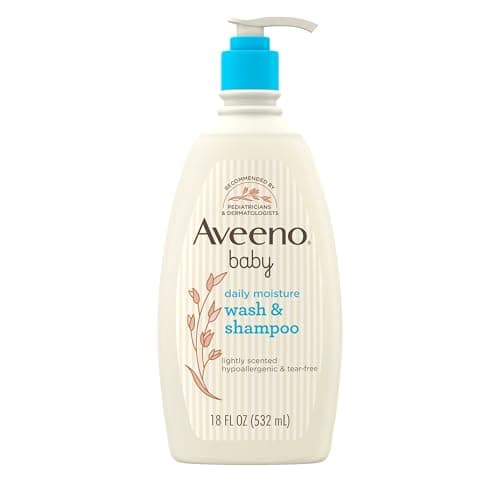 Aveeno Baby Daily Moisture Gentle Body Wash & Shampoo with Oat Extract, 2-in-1 Baby Bath Wash & Hair Shampoo, Tear- & Paraben-Free for Hair & Sensitive Skin, Lightly Scented, 18 fl. oz - image 1 of 1