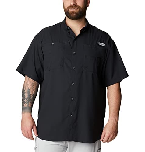 Columbia Mens PFG Tamiami II Short Sleeve Fishing Shirt, Black, 3X - image 1 of 1