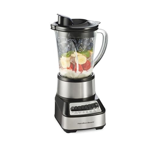 Hamilton Beach Wave Crusher Blender For Smoothies With 40 Oz Glass Jar and 14 Functions, Ice Sabre Blades & 700 Watts for Consistently Smooth Results, Black + Stainless Steel (54221) - image 1 of 1