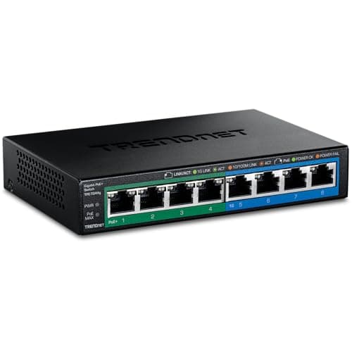 TRENDnet 8-Port Gigabit GREENnet PoE+ Switch, TPE-TG44G, 4 x Gigabit PoE/PoE+ Up to 30 W/Port, 4 x Gigabit, 61 W Power Budget, 16 Gbps Switch Capacity, Ethernet Unmanaged Switch - image 1 of 1