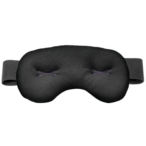 Brownmed Eye Pillow - Compression Eye Mask for Headache Support - Soothes Strain - Eases Sinus Pressure - Cooling - Universal Fit - Breathable Cotton - Washable & Reusable - Black - image 1 of 1