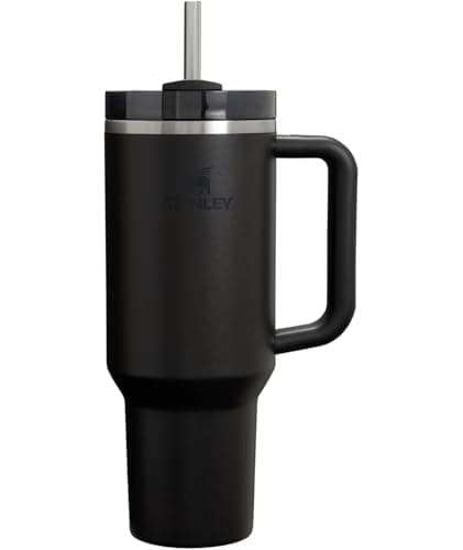 STANLEY Quencher H2.0 Flow State Tumbler, 40 oz, Black 2.0 | Handle and Straw | 3-Position Lid | Cup Holder Compatible for Travel | Insulated Stainless Steel Cup | BPA-Free - image 1 of 11