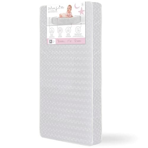 Dream On Me Honeycomb Orthopedic Firm Fiber Standard Baby Crib Mattress, Greenguard Gold and JPMA Certified, 5” Fiber Core Optimum Support, Fits Crib and Toddler Bed, Waterproof Vinyl Cover - image 1 of 1