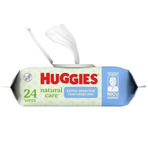 Huggies Natural Care Extra Sensitive NICU Nurse Developed Baby Wipes, Unscented, 1 Flip-Top Pack (24 Wipes Total) - image 1 of 6