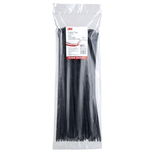 3M Black Cable Tie, Self-locking, 15" 120lb Tensile Strength, CT15BK120-C, Bag of 100 - image 1 of 1