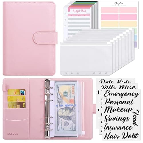 SKYDUE Budget Binder, Money Saving Binder with Zipper Envelopes, Cash Envelopes and Expense Budget Sheets for Budgeting - image 1 of 1