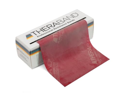 TheraBand-20030 Resistance Bands, 6 Yard Roll Professional Latex Elastic Band For Upper Body, Lower Body, & Core Exercise, Physical Therapy, Pilates, At-Home Workouts, & Rehab, Red, Medium, Beginner Level 3 - image 1 of 1