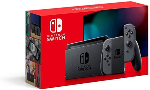 Nintendo Switch Game Console - Black (HAC-001(-01) w/ OEM Gray Joy Cons (Renewed) - image 1 of 6