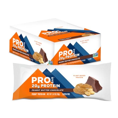 PROBAR - PROTEIN Bar, Peanut Butter Chocolate, Non-GMO, Gluten-Free, Healthy, Plant-Based, Whole-Food Ingredients, Natural Energy (12 Count) - image 1 of 1