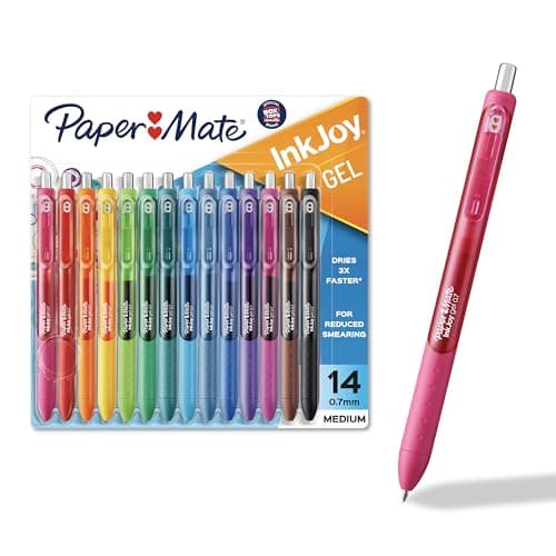 Paper Mate Colorful Gel Pens - InkJoy Gel Pens Assorted Medium Point (0.7). Perfect for Vibrant Colored Writing and Sketching with Paper Mate InkJoy 14 Count - image 1 of 1
