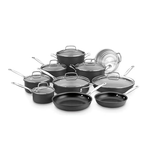 Cuisinart Chef's Classic™ Nonstick Hard Anodized 17 Piece Set w/Tempered Glass Lids - image 1 of 7