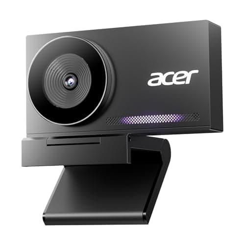 acer 4K Webcam for PC/Mac with All-Metal Unibody Sculpted, Sony 1/2" Sensor, PDAF, 2 Noise Reduction Mics, Privacy Cover, Lightweight, Fast Cooling, Streaming Camera for Live Meeting Commerce Gaming - image 1 of 1