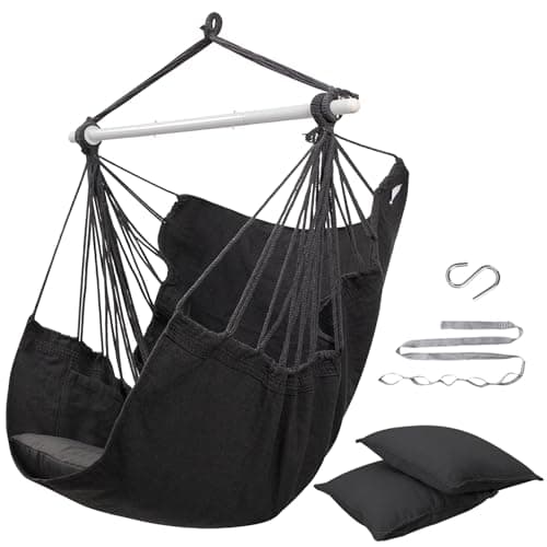 ADVOKAIR Hammock Chair Swing, Heavy-Duty Hanging Rope Swing Seat Supports 500 Lbs, Ideal for Outdoor Patio, Backyard, Porch, Deck & Indoor Bedroom Use - image 1 of 8