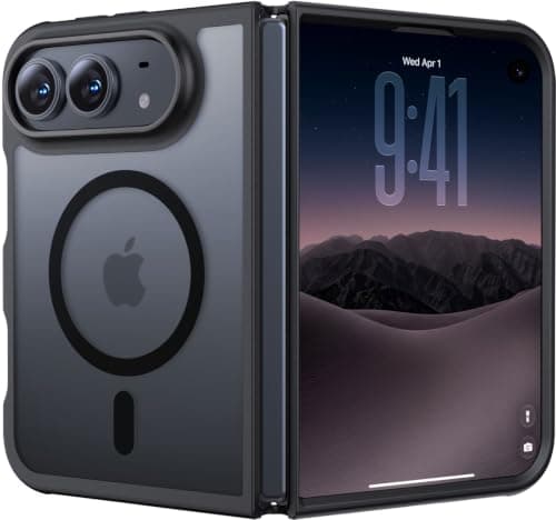 Magnetic for iPhone Duo Case Heavy Duty Protection Black | Compatible with MagSafe,Military Grade Drop Protection,Translucent Matte,Non-Slip,Shockproof Bumper Case - image 1 of 9