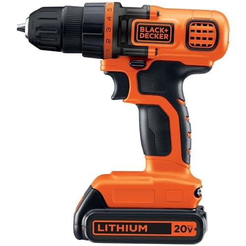 BLACK+DECKER 20V MAX Cordless Drill and Driver, 3/8 Inch, With LED Work Light, Battery and Charger Included (LDX120C) - image 1 of 1