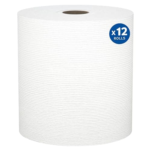 KIMBERLY-CLARK PROFESSIONAL Kleenex Professional Universal Hard Roll Paper Towels, Bulk (01080), Hardwound 1.5" Core, Premium Absorbency Pockets, White (12 Rolls at 425' Each, 5,100'/Case) - image 1 of 1