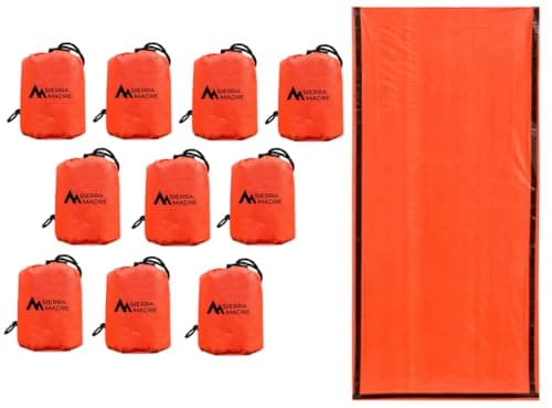 Sierra Madre Emergency Sleeping Bag, Waterproof Thermal Bivy Sack Pack 10 | Retains 90% Body Heat | Reusable Design | Weighs 6 oz | Waterproof & Windproof | For Hiking & Emergency Kits - image 1 of 8