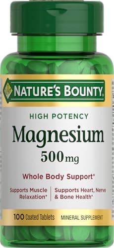 Nature's Bounty Magnesium, Mineral Supplement, 500mg, 100 Coated Tablets - image 1 of 7
