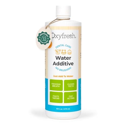 Oxyfresh Premium Pet Dental Care Solution Pet Water Additive: Best Way to Eliminate Bad Dog Breath and Cat Bad Breath - Fights Tartar & Plaque - So Easy, Just Add to Water! Vet Recommended 16 oz. - image 1 of 9