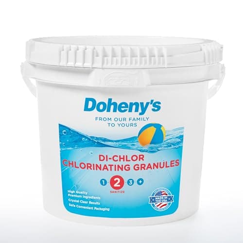 Doheny's Di-Chlor Granular Chlorine | Pro-Grade 3-in-1 Pool Sanitizer, Shock & Algaecide | Fast-Dissolving, Calcium-Free, No Residue | 99.5% Sodium Dichlor with 56% Stabilized Chlorine | 25lb Bucket - image 1 of 6