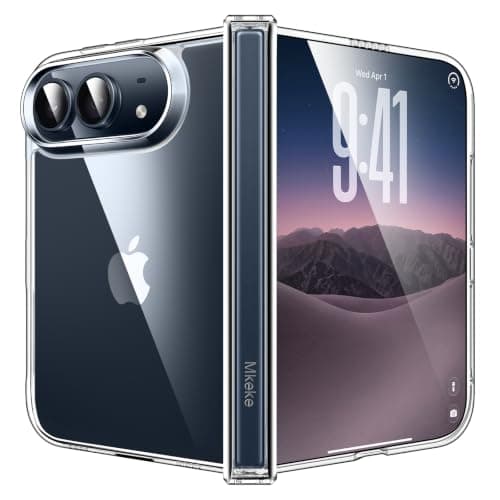 Mkeke for iPhone Duo Case Clear One Piece Design with Full Hinge Protection | [Not Yellowing] [Military-Grade Drop Protection] Shockproof Protective Phone Bumper 2026 - image 1 of 7