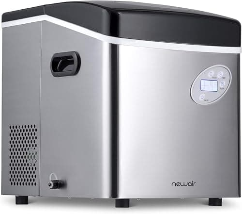 NewAir 50 lb. Countertop Ice Maker | Portable Bullet Ice Machine | 12 Cubes in 7 Minutes, 3 Ice Sizes | Stainless Steel, Self-Cleaning, BPA-Free - image 1 of 1