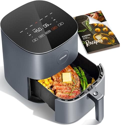 COSORI Air Fryer Pro, Compact 5QT, Ceramic Coating, 7 Presets with Preheat & Keep Warm, 450℉, Easy to use & clean, Shake Reminder, 130+ In-App Recipes, Nonstick & Dishwasher-Safe Basket, Gray - image 1 of 1