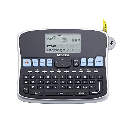 DYMO Desktop Label Maker LabelManager 360D Rechargeable Hand-Held Label Maker, Easy-to-Use, One-Touch Smart Keys, QWERTY Keyboard, Large Display, For Home & Office Organization - image 1 of 1