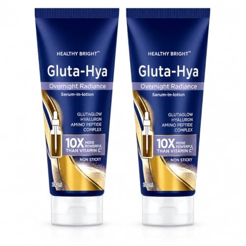 Gluta-Hya Overnight Radiance Serum-In-Lotion, Boosted with Amino Peptide, 200ml, Pack of 2 Byvaslin. - image 1 of 4
