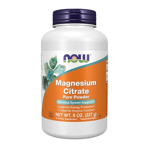 NOW Foods Supplements, Magnesium Citrate Pure Powder, Enzyme Function*, Nervous System Support*, 8-Ounce - image 1 of 1
