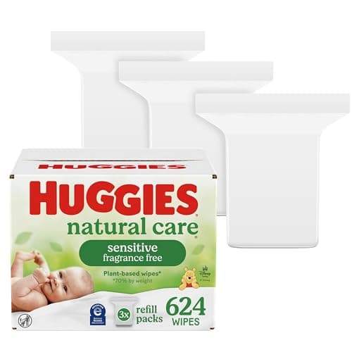 Huggies Natural Care Sensitive Baby Wipes, Unscented, 3 Packs, 624 Wipes - image 1 of 7
