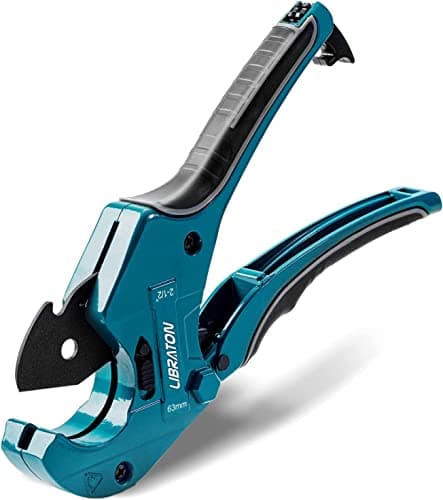 Libraton PVC Pipe Cutter, Up to 2-1/2", Ratchet Pipe Cutter Heavy-Duty, Pex Cutting Tool for Cutting PEX, PVC, PPR Plastic Hoses and Plumbing Pipe - image 1 of 1