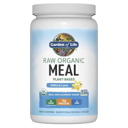 Garden of Life Meal Replacement Shakes, Raw Organic, Vanilla Protein Powder with Plant Based Pea Protein, Sprouts, Greens, Probiotics, Dairy Free 28 Servings - image 1 of 1