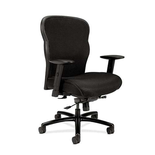 HON Wave Big and Tall Office Chair with Adjustable Arms, 450 lbs Capacity, Ergonomic, Breathable Mesh Desk Chair with Wheels, 360° Swivel, Heavy Duty Tilt Recline, Black - image 1 of 1