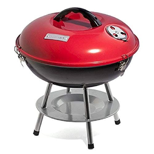Cuisinart 14" Portable Charcoal Grill, Tabletop Outdoor Small Grill with Locking Lid and Dual Vents, Chrome Plated Travel Size BBQ Perfect for Camping, Tailgates, Cookouts, Red - image 1 of 1