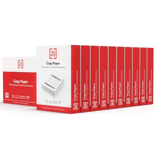 TRU RED Copy Paper 8.5x11 Inch, 20lb Weight, 92 Brightness, 5000 Sheets (10 Reams), Multipurpose White Printer Paper for Laser, Inkjet & Copier - image 1 of 1