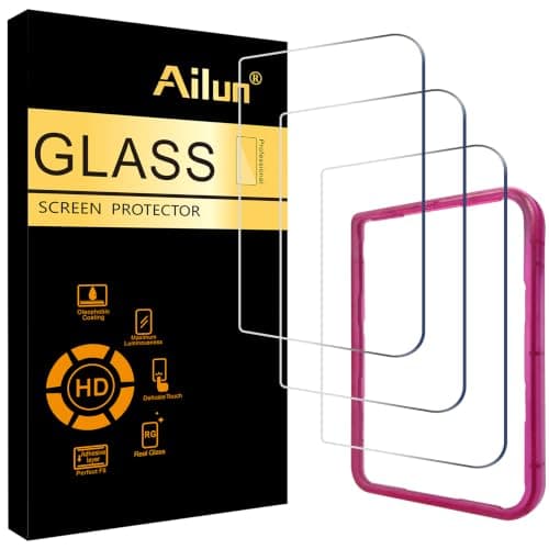 Ailun 3 Pack Outer Screen Protector for iPhone Duo, Tempered Glass | 5.4 inch, Installation Frame, Sensor Protection, Dynamic Island Compatible, Case Friendly, for outer cover screen only - image 1 of 6