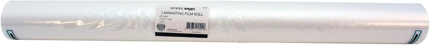 School Smart - 1277258 Laminating Film 1.5 Mil Roll - 25 inch x 200 Foot - 1 inch Core - image 1 of 1