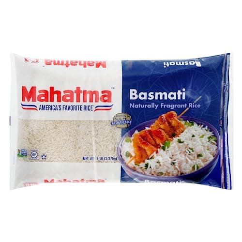 Mahatma Indian Basmati, 5lb Bag of Rice, Fluffy, Floral, and Nutty-Flavored Rice, Stovetop or Microwave - image 1 of 1